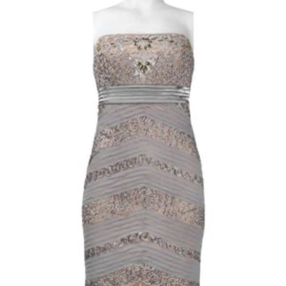 New vintage y2k Sue Wong Strapless wedding guest embellished Dress - Picture 3 of 14